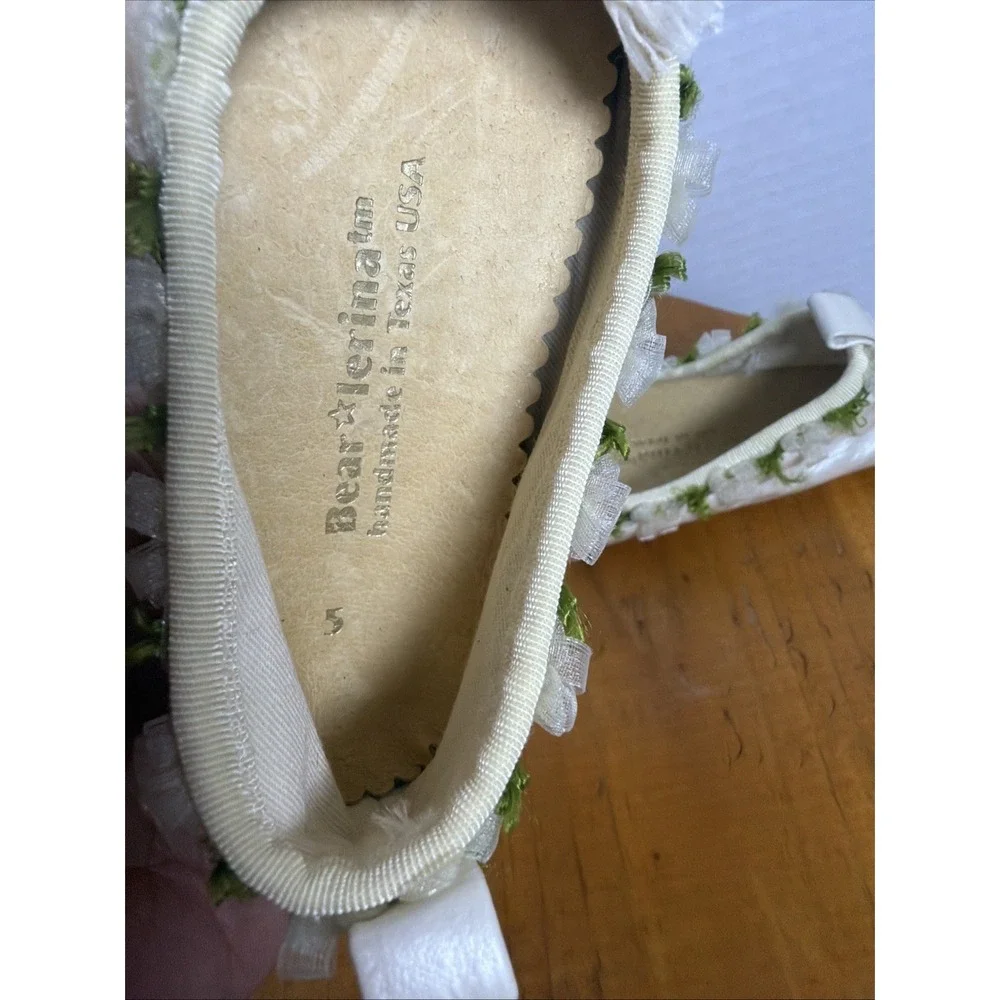 Bear Lerinia Baby Ballet Shoes Newborn Leather‎ Handmade USA Christening
